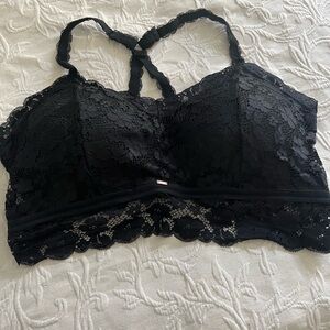 Jady K Floral Lace Juliette Bralette Black 2x/3x